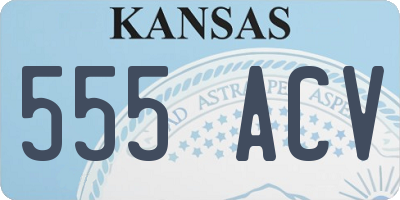 KS license plate 555ACV