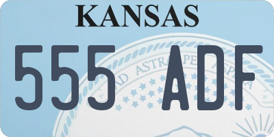 KS license plate 555ADF