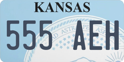 KS license plate 555AEH