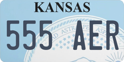 KS license plate 555AER
