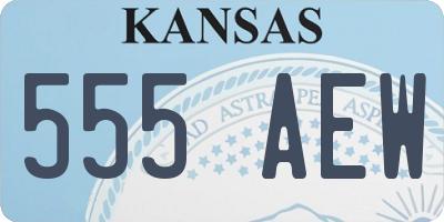 KS license plate 555AEW