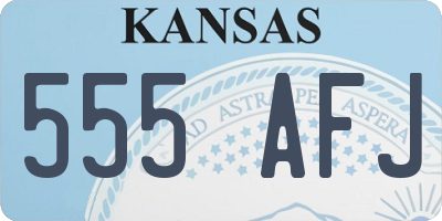 KS license plate 555AFJ