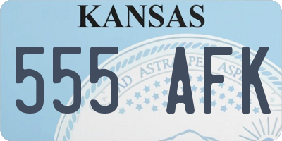 KS license plate 555AFK