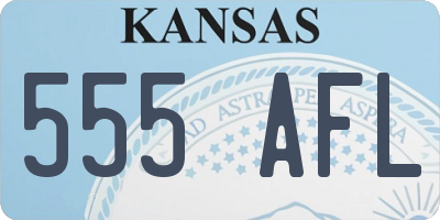 KS license plate 555AFL