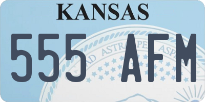 KS license plate 555AFM