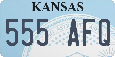KS license plate 555AFQ