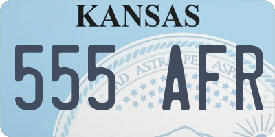 KS license plate 555AFR