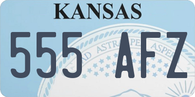 KS license plate 555AFZ