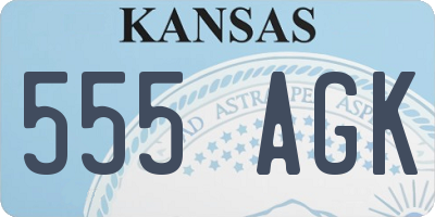 KS license plate 555AGK