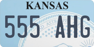 KS license plate 555AHG
