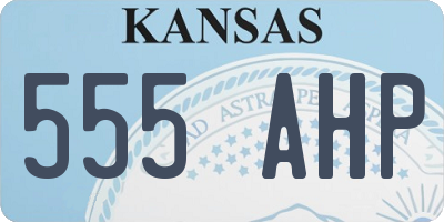 KS license plate 555AHP