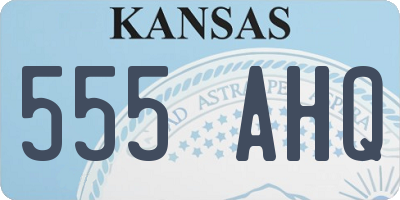 KS license plate 555AHQ