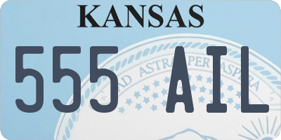 KS license plate 555AIL