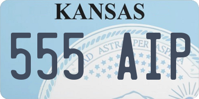 KS license plate 555AIP