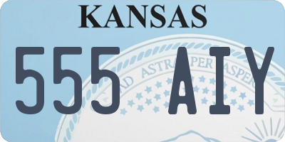 KS license plate 555AIY