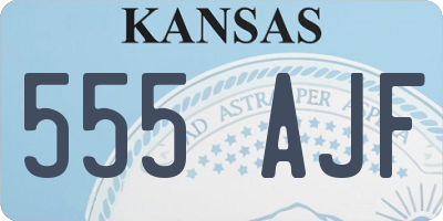 KS license plate 555AJF