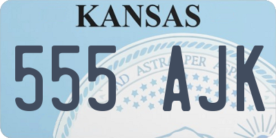 KS license plate 555AJK