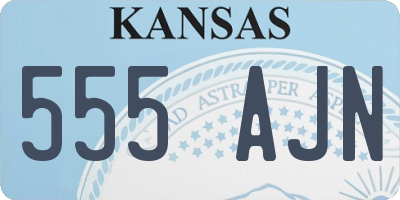 KS license plate 555AJN