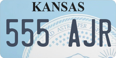 KS license plate 555AJR