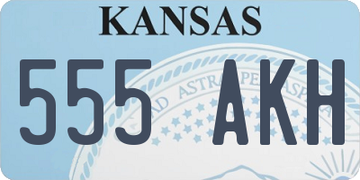 KS license plate 555AKH