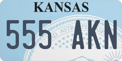 KS license plate 555AKN