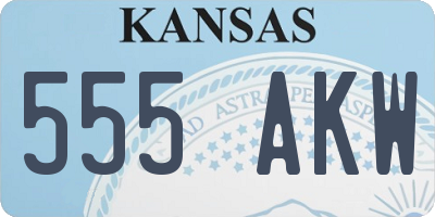 KS license plate 555AKW