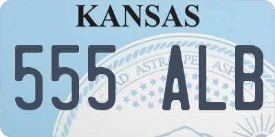 KS license plate 555ALB