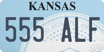 KS license plate 555ALF
