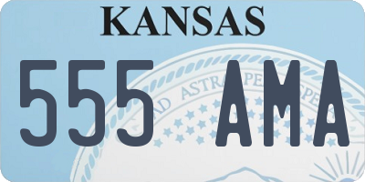 KS license plate 555AMA