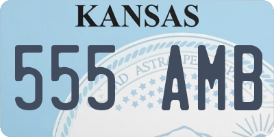 KS license plate 555AMB
