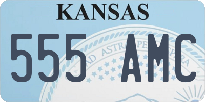 KS license plate 555AMC