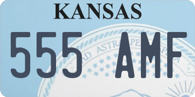 KS license plate 555AMF