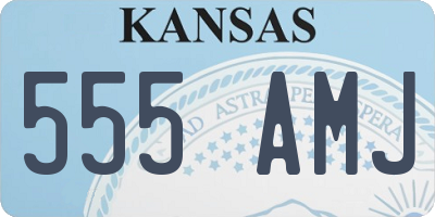 KS license plate 555AMJ