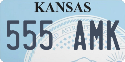 KS license plate 555AMK