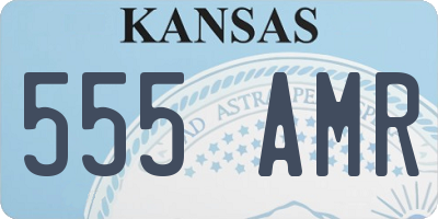 KS license plate 555AMR