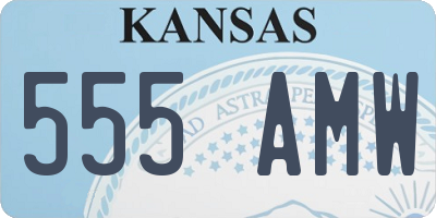 KS license plate 555AMW