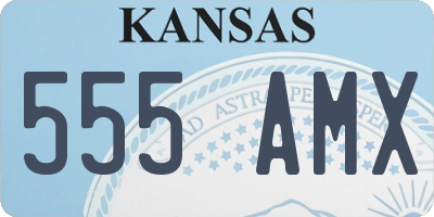 KS license plate 555AMX