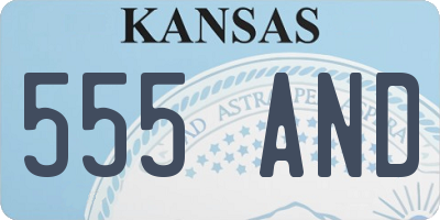 KS license plate 555AND