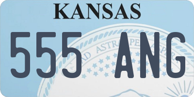 KS license plate 555ANG