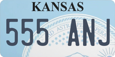 KS license plate 555ANJ