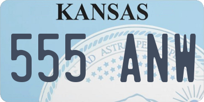 KS license plate 555ANW