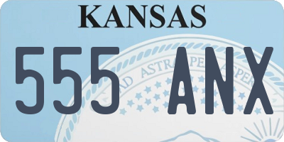 KS license plate 555ANX