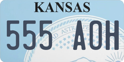 KS license plate 555AOH