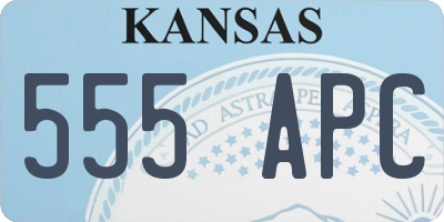 KS license plate 555APC