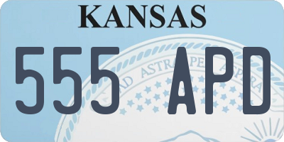 KS license plate 555APD