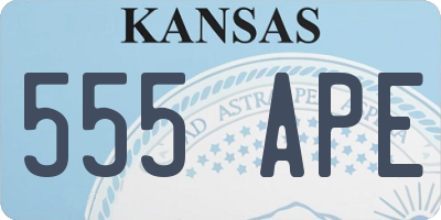 KS license plate 555APE