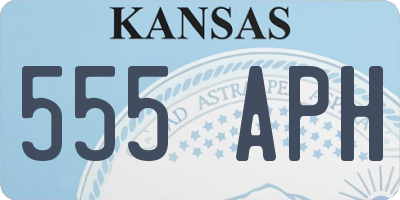 KS license plate 555APH