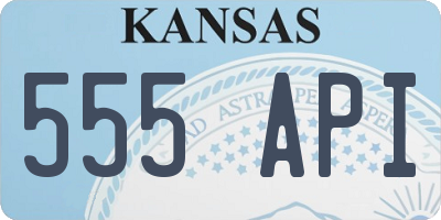 KS license plate 555API