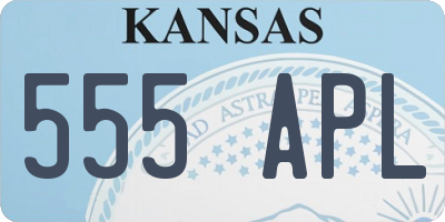 KS license plate 555APL