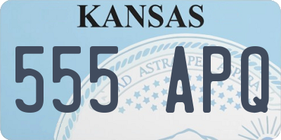 KS license plate 555APQ